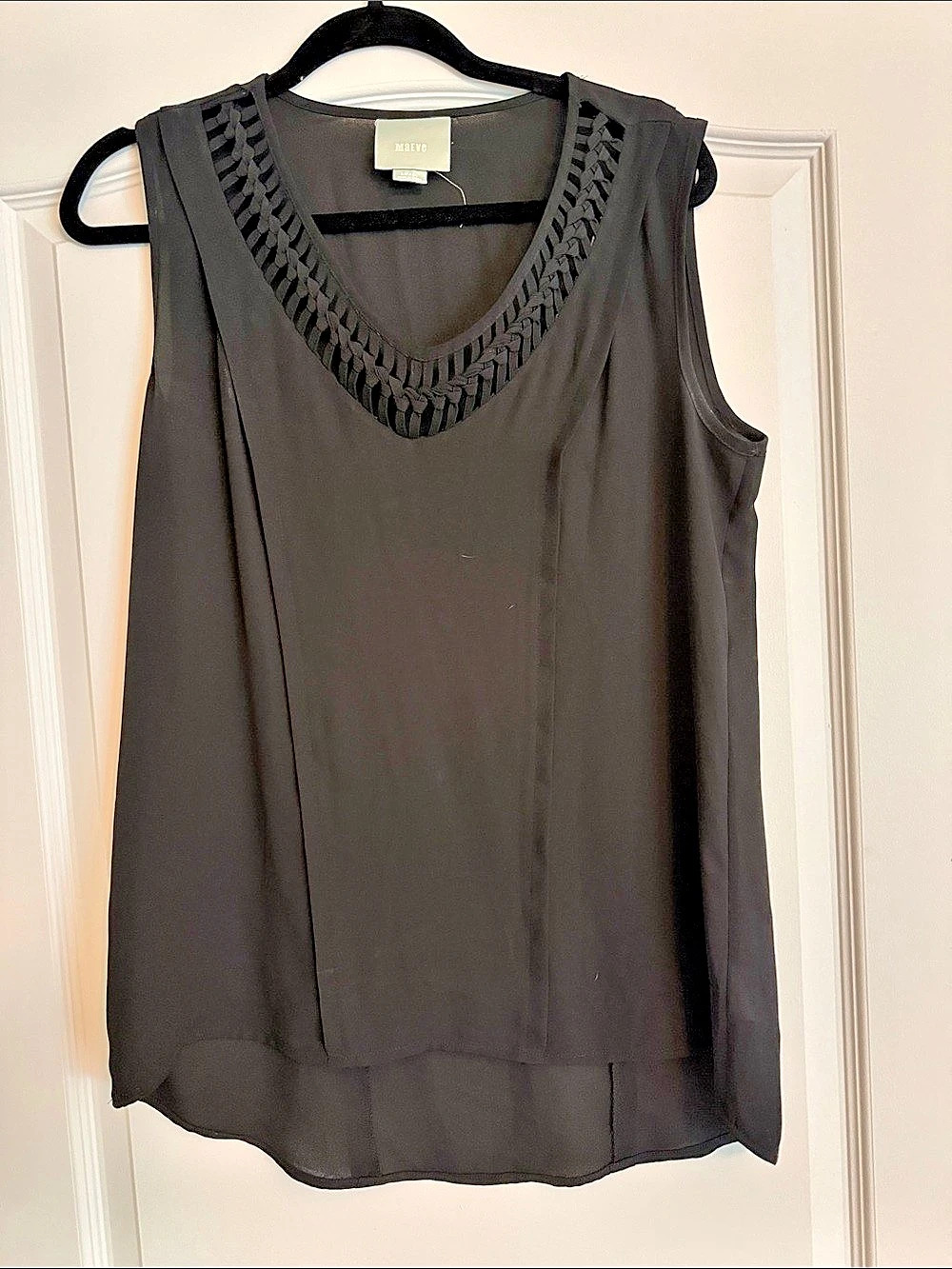Maeve Black Sleeveless Tank Top